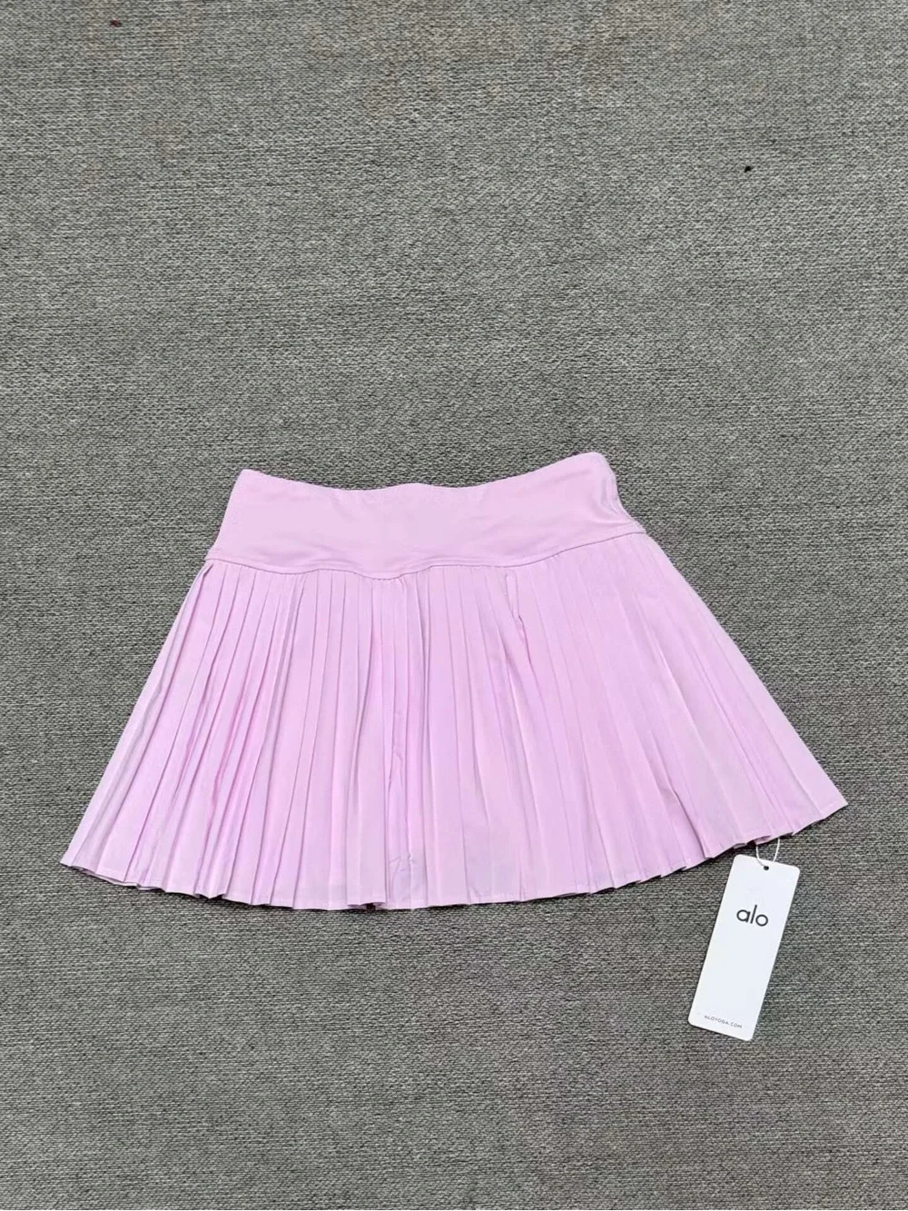 Alo Women's Pink Pleated Tennis Skirt